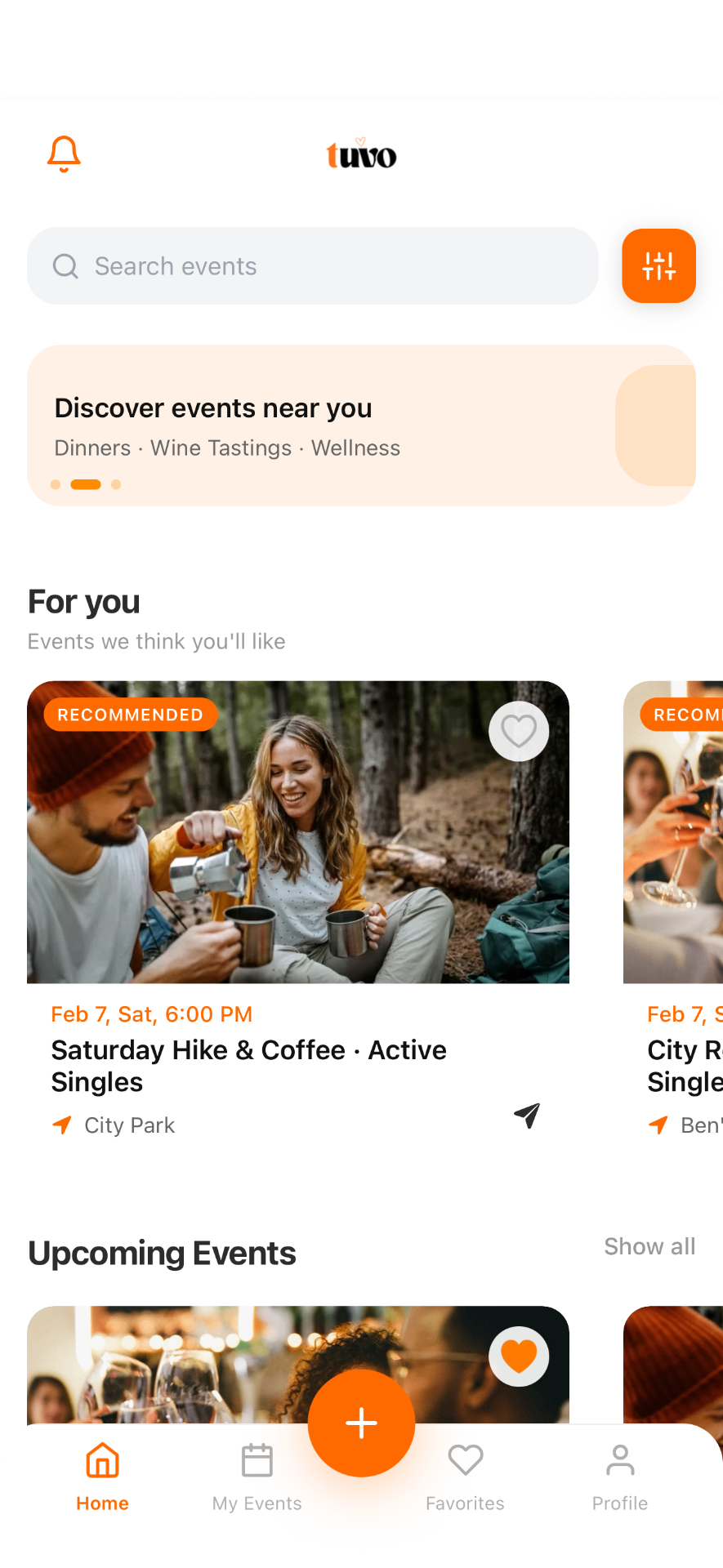 Tuvo Logo Tuvo - Meet New People In Group Social Events